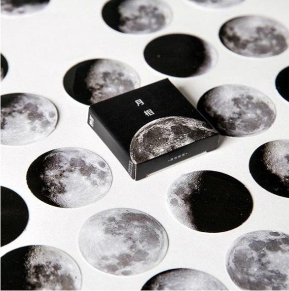 45 piece moon sticker set - default