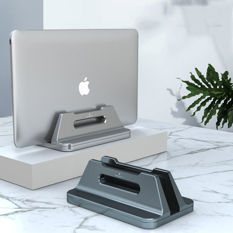 Aluminio alloy laptop computadora vertical storage bracket - Silver