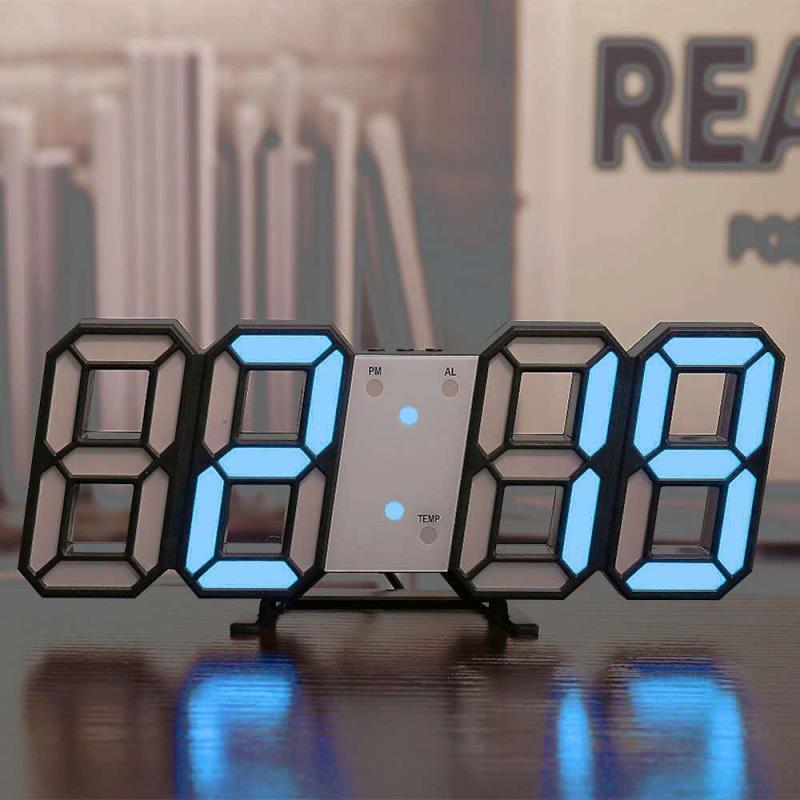 Reloj de pared tridimensional, despertador digital silencioso | Proyect369