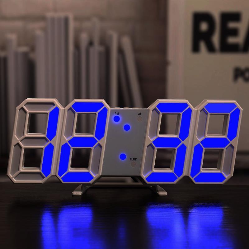 Reloj de pared tridimensional, despertador digital silencioso | Proyect369