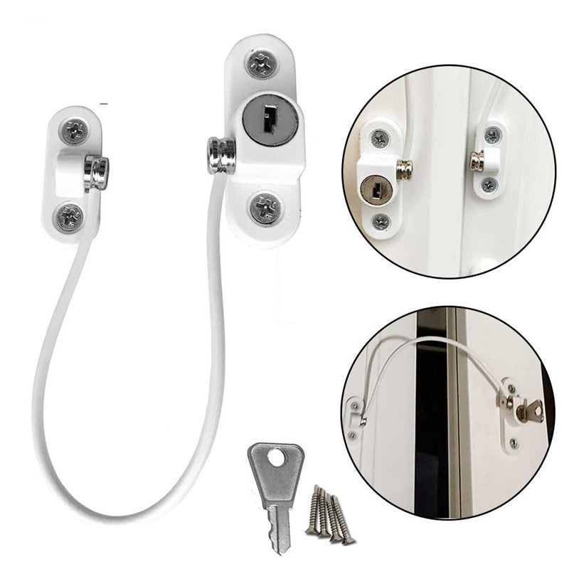 Window seguridad chain lock window cable lock restrictor multifunctional window lock door seguridad guard para bebé