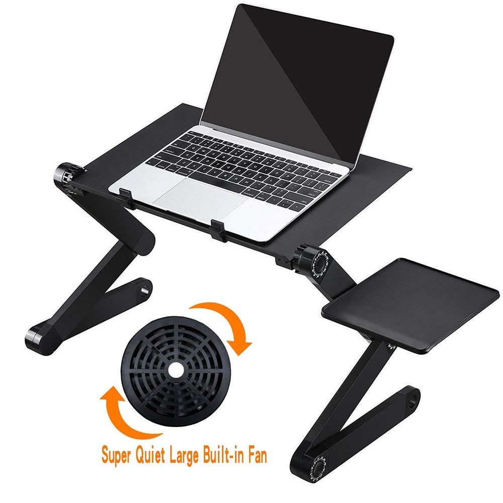 Lap-table-stand escritorio mouse-pad laptop folding ergonomic-design adjustable con - Black