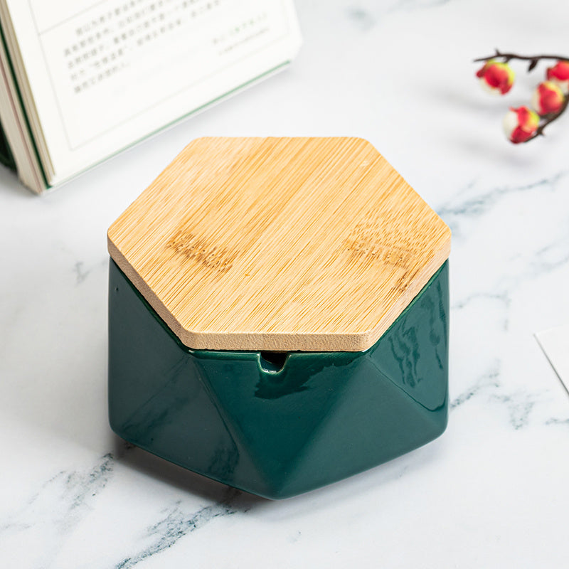 Cenicero de cerámica con tapa, diseño creativo y moderno | Proyect369
