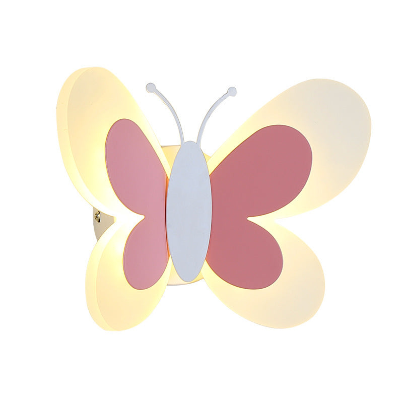 Lámpara de mariposa con dibujos animados creativos para dormitorio infantil | Proyect369