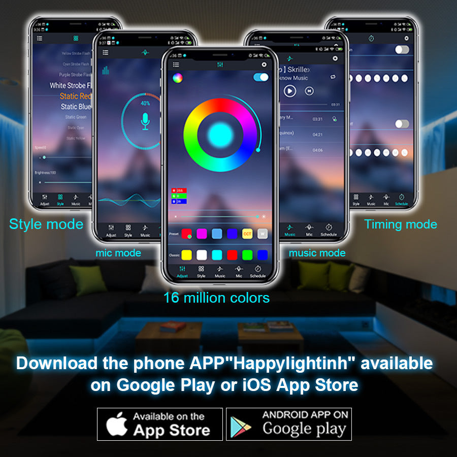 Barra de luz 5050 USB Bluetooth, tira LED flexible de 5 V | Proyect369