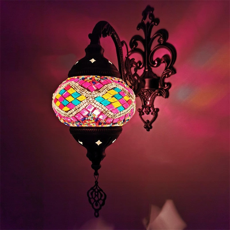 Pasillo Corredor Balcón Restaurante con Lámpara de Pared de Hierro | Proyecto369