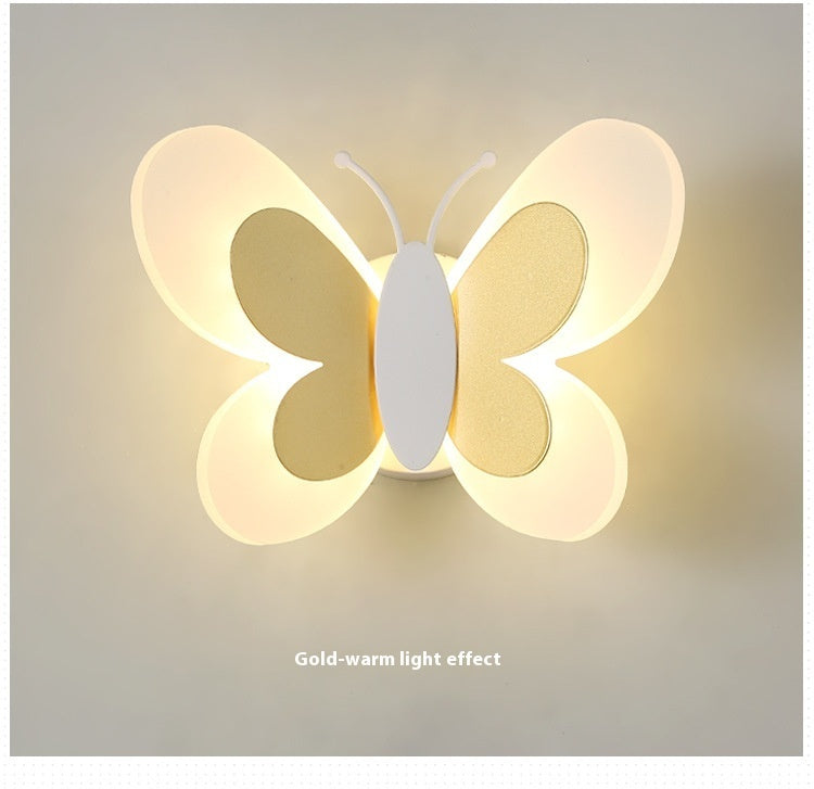 Lámpara de mariposa con dibujos animados creativos para dormitorio infantil | Proyect369