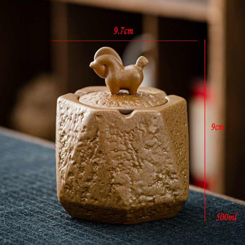 '- Kiln turned blue pony ashtray