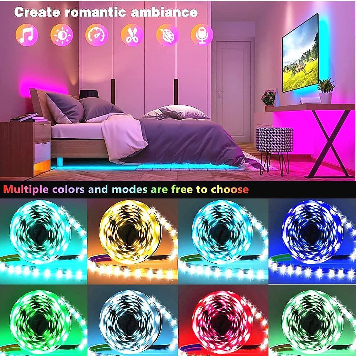 Barra de luz LED inteligente 5050 flexible con Bluetooth RGB | Proyect369