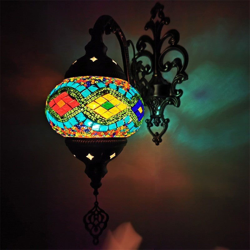 Pasillo Corredor Balcón Restaurante con Lámpara de Pared de Hierro | Proyecto369