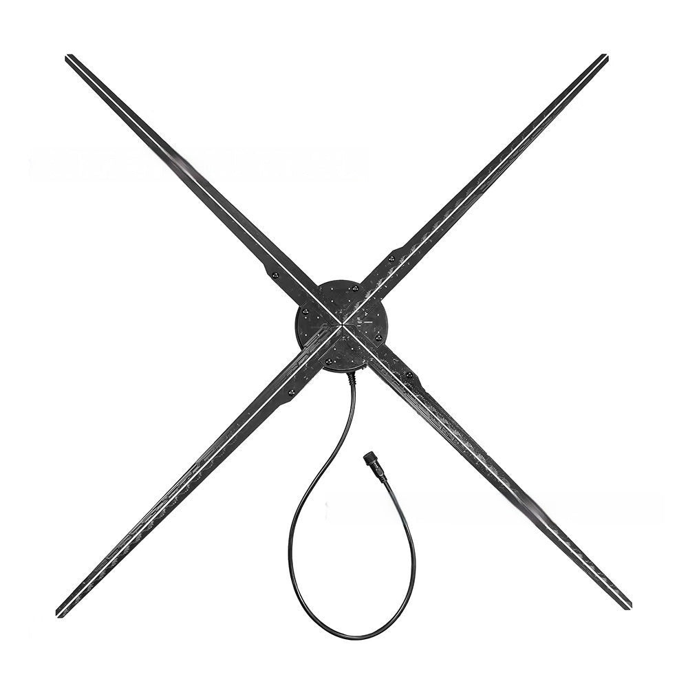 3D holográfico ventilador publicitario máquina 65cm High-definition HDMI Real-time - Black 100CM US