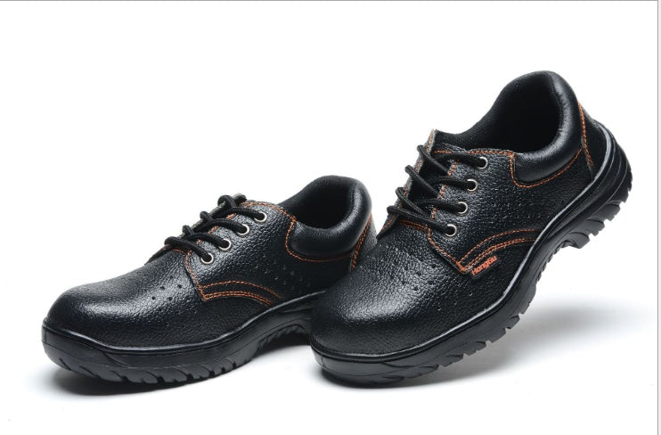Antiskid and wear-resistant safety protection of Baotou working shoes safety shoes in summer - 39 Black