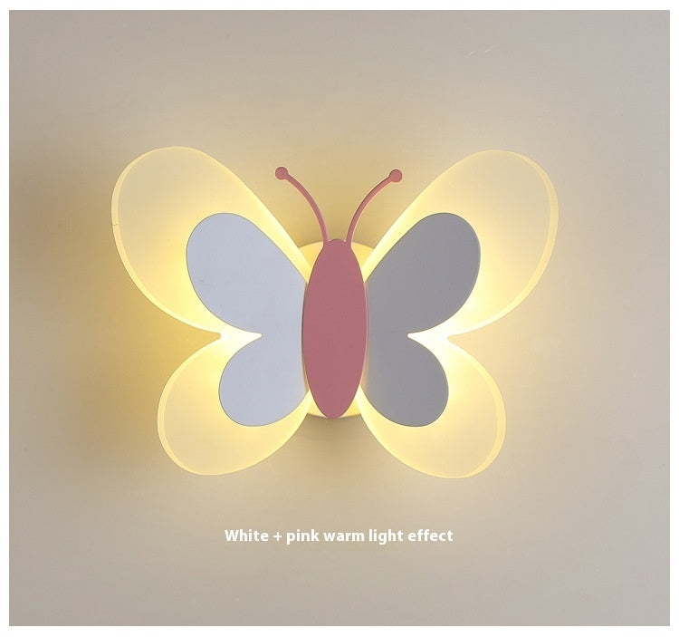 Lámpara de mariposa con dibujos animados creativos para dormitorio infantil | Proyect369