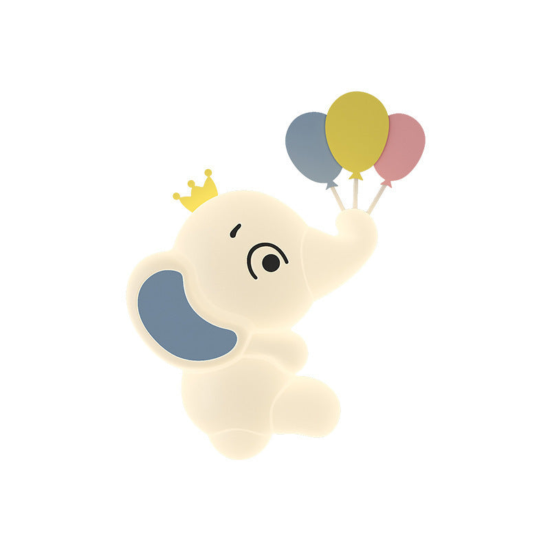 Lámpara infantil con forma de elefante de dibujos animados, estilo crema | Proyect369
