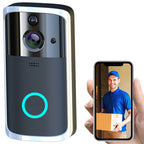 WiFi Video Doorbell camera - Silver and three batteries