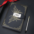 Exquisite retro laptop hand account butterfly codebook - Pink