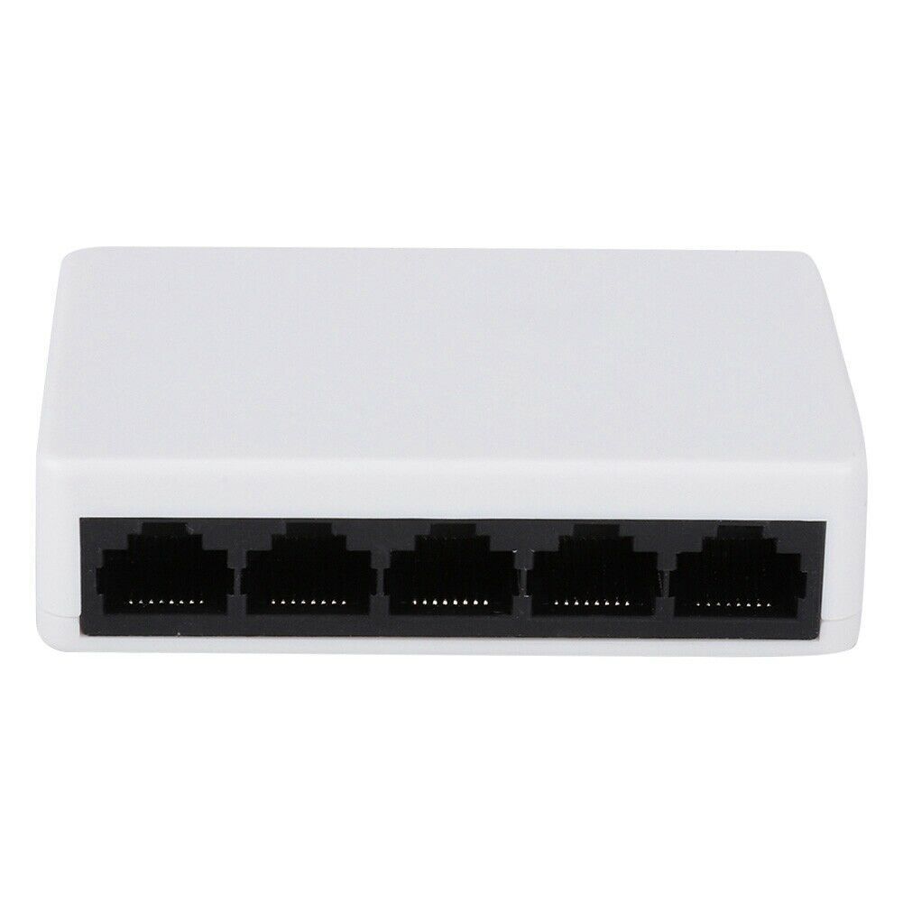 Port 100 mbps ethernet switch, ethernet shunt hub - White