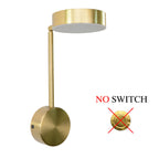 Lámpara de pared LED dorada, lámpara de noche, lámpara de pared con llave giratoria | Proyect369