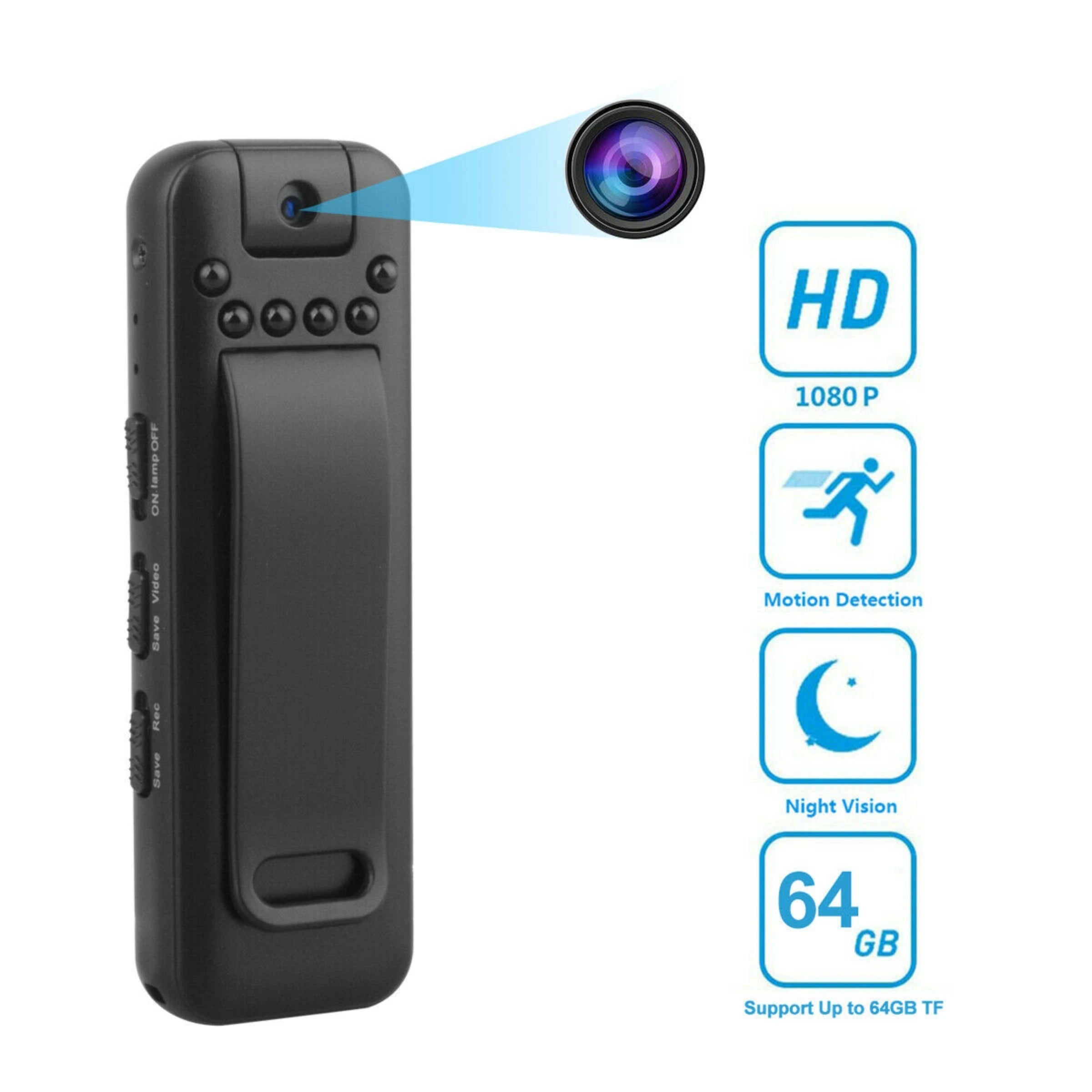 High-definition portable recording function, one high-definition sports camera - Black 8GB