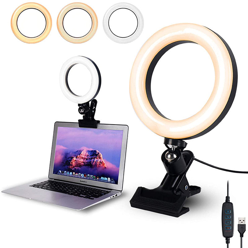 Cross border special lighting para escritorio clip celular computadora video conference - Golden 6inch USB