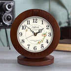 Reloj de mesa sencillo de madera americano para sala de estar, silencioso | Proyect369
