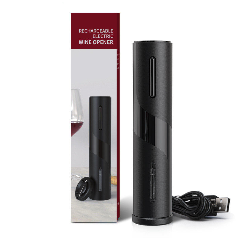 Abrebotellas eléctrico rechargeable USB – Diseño moderno, potente y sin esfuerzo para vinos y bebidas - 1Black Battery