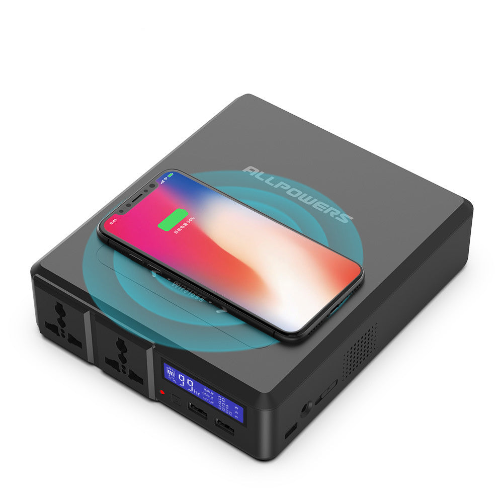 Notebook Power Bank 220V Energy Storage Power Portable Mobile Power Outdoor Emergency Power Supply - Black CH