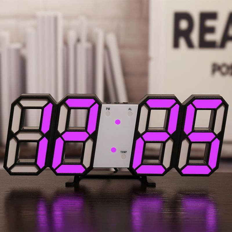 Reloj de pared tridimensional, despertador digital silencioso | Proyect369
