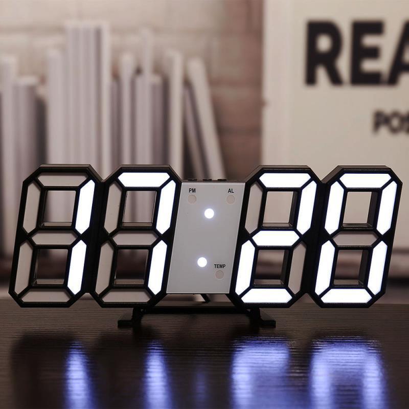 Reloj de pared tridimensional, despertador digital silencioso | Proyect369