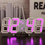 Reloj de pared tridimensional, despertador digital silencioso | Proyect369