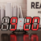 Reloj de pared tridimensional, despertador digital silencioso | Proyect369
