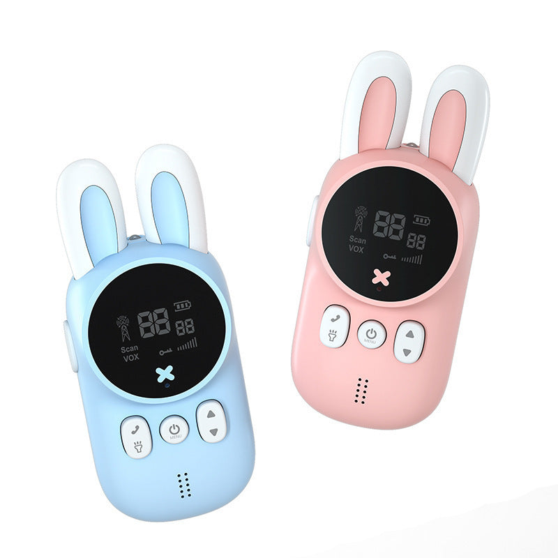 Rabbit children's walkie-talkie handheld wireless call - One pair without battery