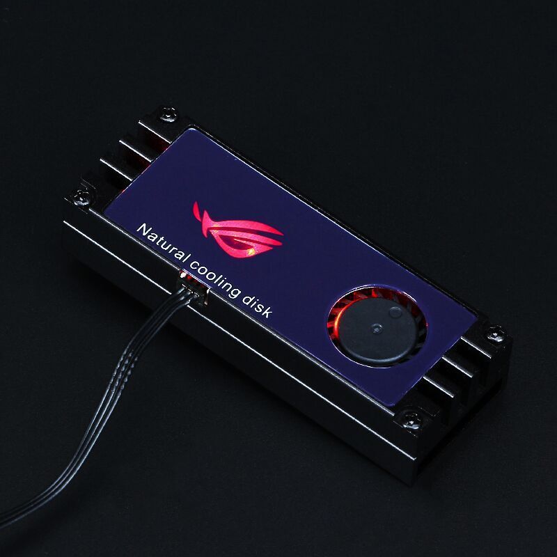 M.2 solid state drive cooler m2 ssd armor nvme turbo active cooling escritorio computadora hard drive - Black A