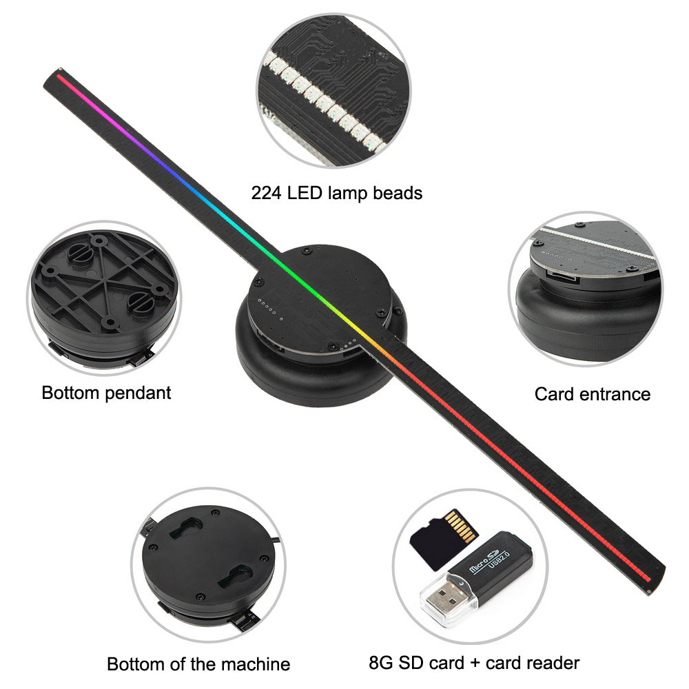 Máquina publicitaria holográfica 3d LED flotante | Proyecto369