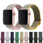 Braided nylon correa 44 mm 42 mm 40 mm 38 mm, ajustable elastic wrist correa - All black 38to40mm