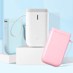 Printer handheld small portable - Pink White sticker