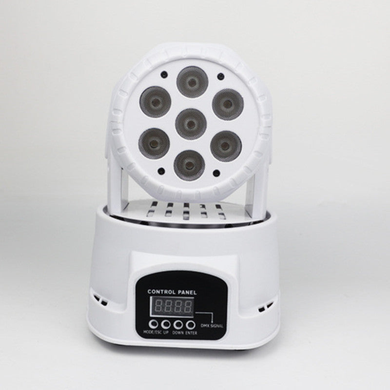 Foco LED de escenario con cabezal móvil, luz PAR cuatro en uno a todo color | Proyect369