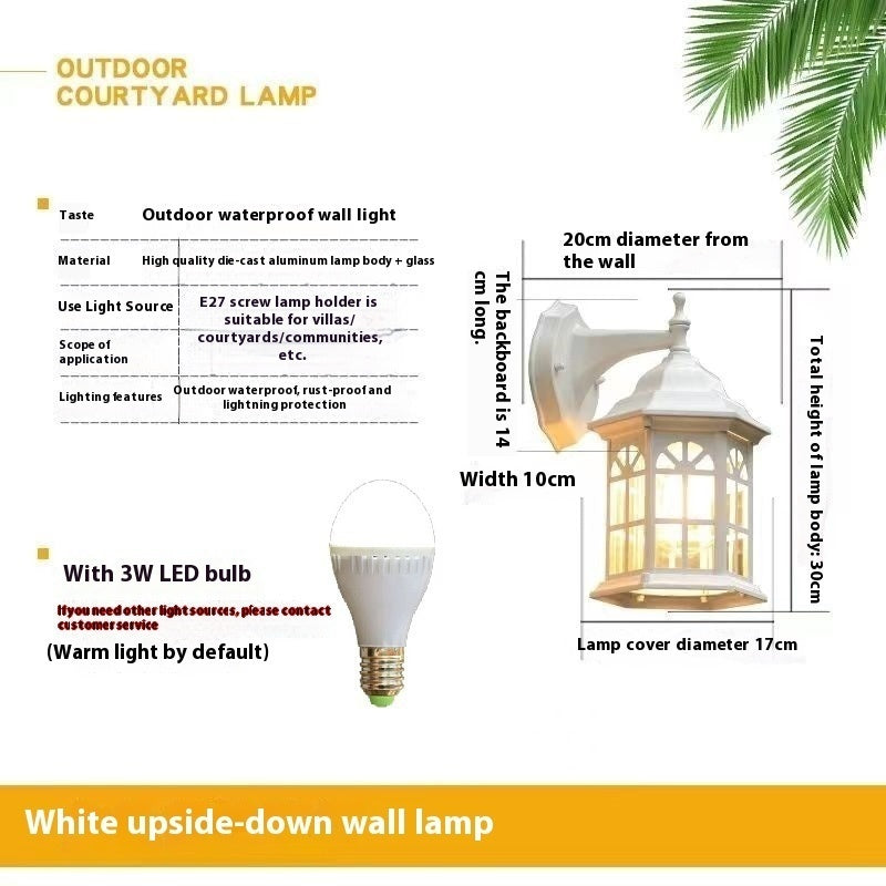 Lwz European Pastoral Style Outdoor Wall Lamp | Proyect369