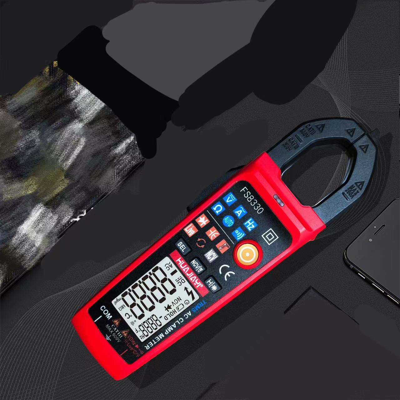 Electrical meter automatic intelligent anti-burning ammeter multimeter multi-power power mesa - Red