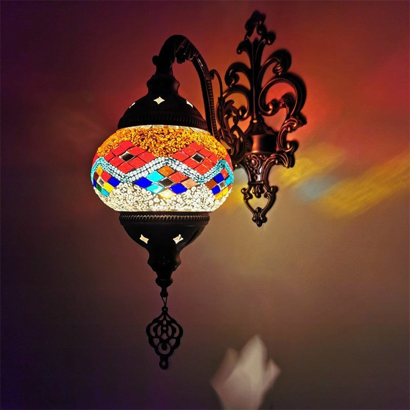 Pasillo Corredor Balcón Restaurante con Lámpara de Pared de Hierro | Proyecto369