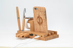 Compatible con Apple, bambú, madera y stand de charging para Apple reloj, stand de madera, base plana multifunción para