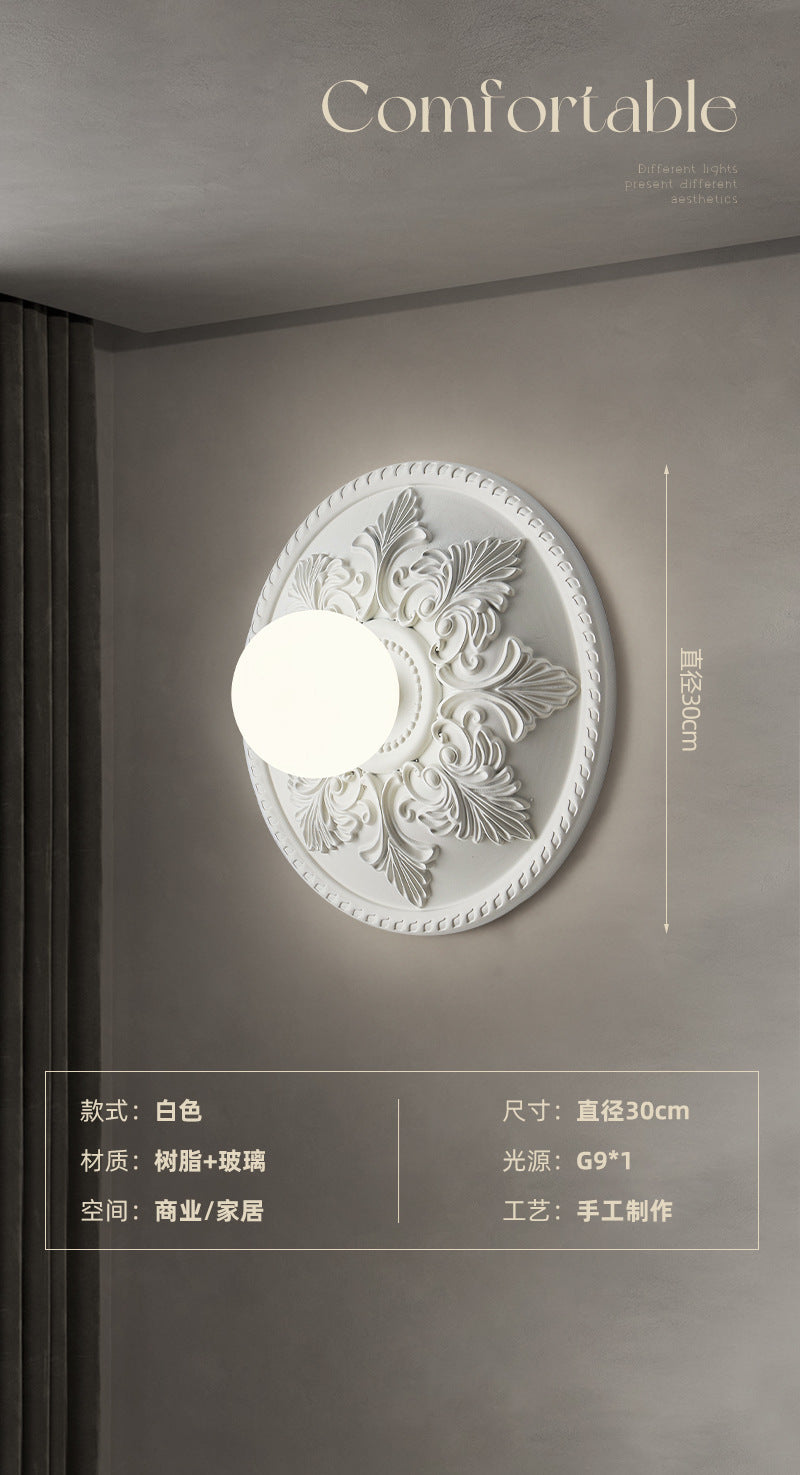 Lámpara de pared de noche para dormitorio de lujo con entrada francesa, estilo nórdico minimalista | Proyect369