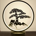 Lámpara de mesa de cerámica de estilo chino, lámpara de mesa LED | Proyect369