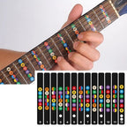 Guitar fretboard sticker notes map labels sticker fingerboard fret decals para 6 cuerda acoustic-electric guitar -