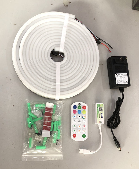 Barra de luces de neón coloridas con tiras LED y música | Proyect369