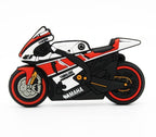 Cartoon usb drive wrist usb drive motocicleta usb drive - Red white 4GB