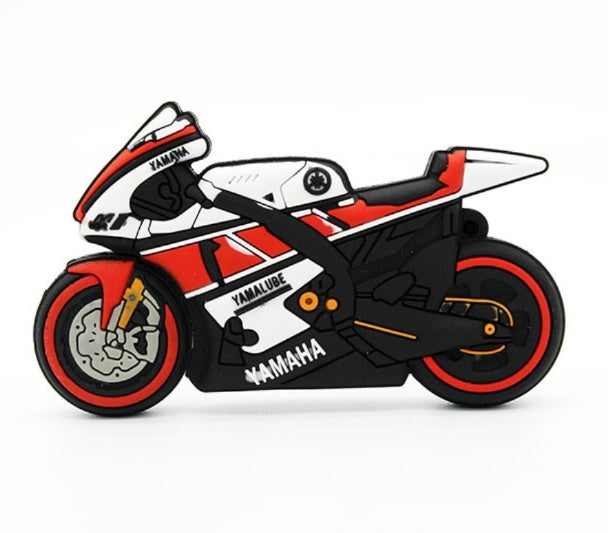 Cartoon usb drive wrist usb drive motocicleta usb drive - Red white 4GB