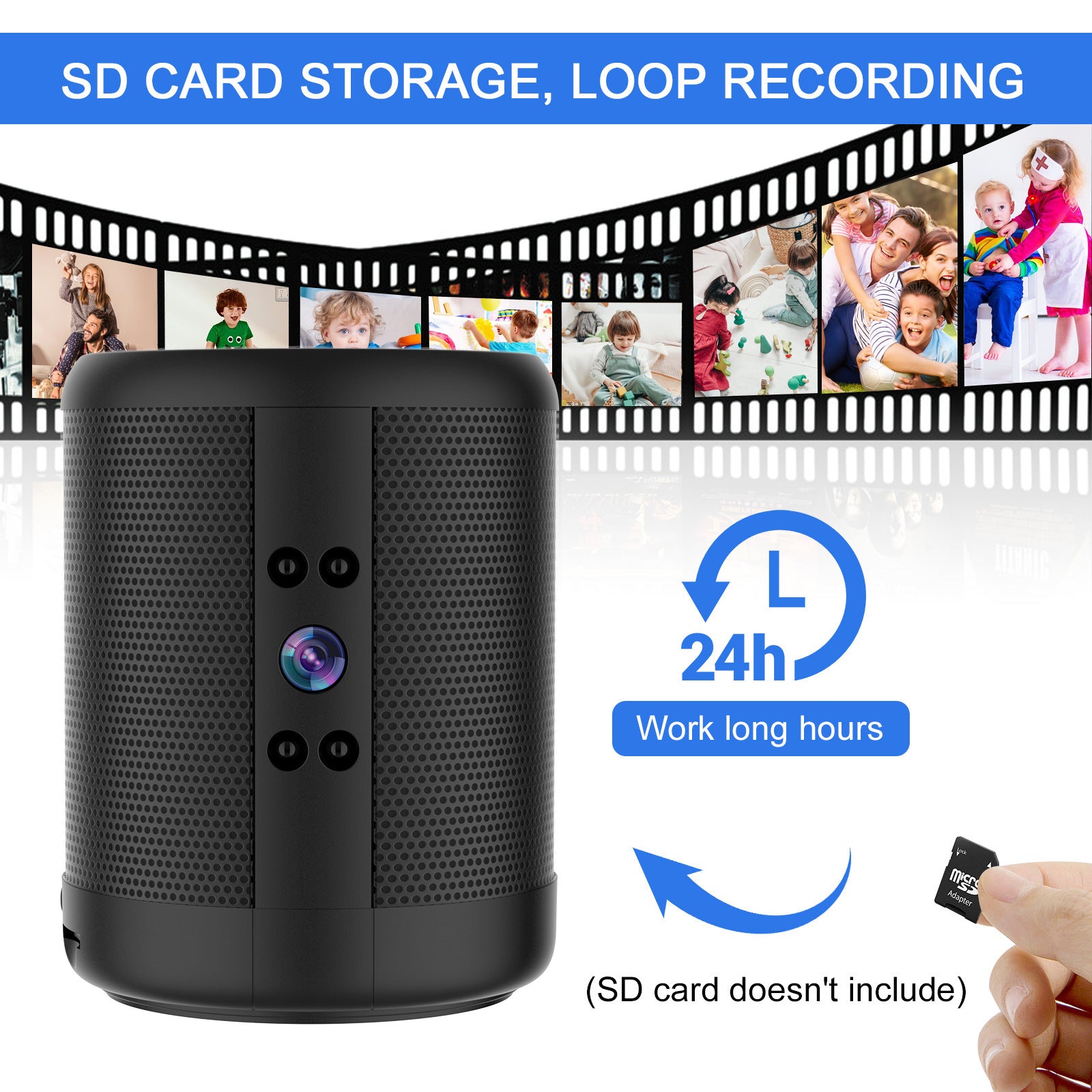 Cámara de vigilancia inteligente para el hogar con conversación de voz dual HD | Proyect369