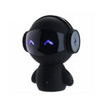 Mini speaker Bluetooth en forma de robot – Fruitron, diseño moderno con luces LED y sonido envolvente - White