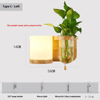 Simple Wooden Wall Lamp Bedroom Bedside Lamp | Proyect369